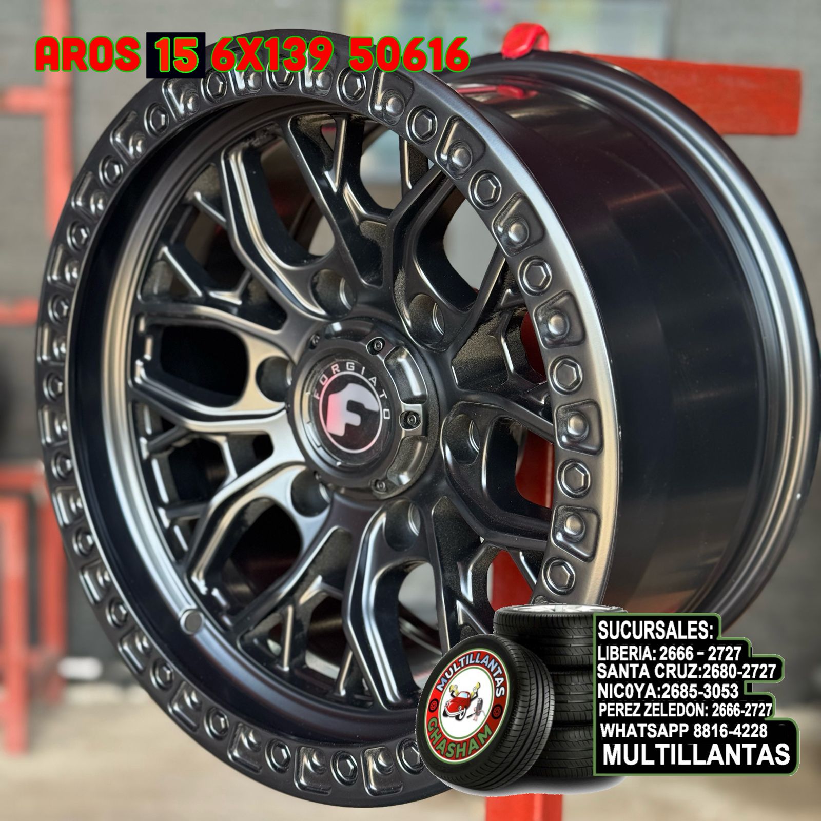AROS # 15X8 6X139.7 ET0 BM 50616I